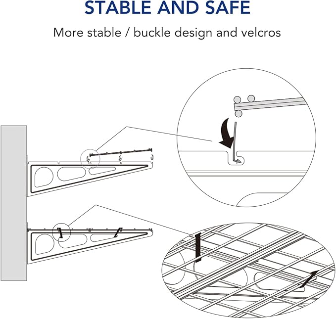 FLEXIMOUNTS Garage Wall Shelving, 1x4 ft, Includes 6 Bike Hooks, Wall Shelf - Image 6
