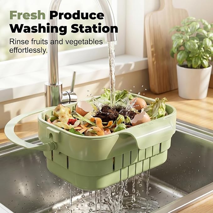 Foldable Hanging Kitchen Sink Drain Basket, 2026 New Collapsible Faucet-Hanging - Image 2