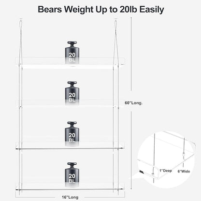 2-Pack Hanging Clear Plant Shelves - Image 3