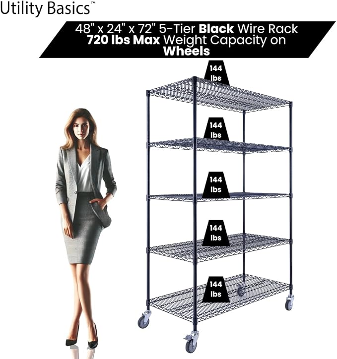 NSF Commercial 5-Tier Wire Shelving - Image 4