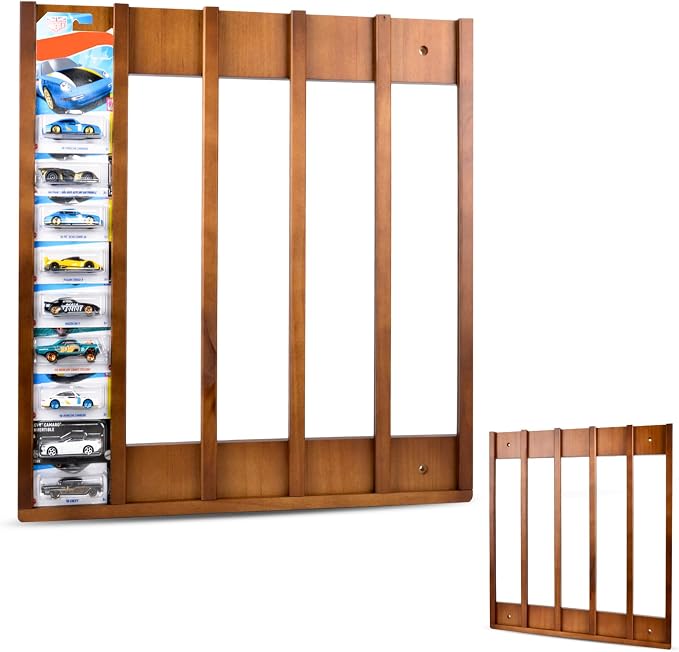 Storage Case Compatible with Hot Packaged Wheels Cars, Solid Wood Wall Mount by GALUMO