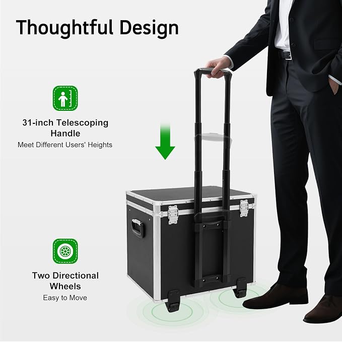 Rolling Cart for Teachers, Rolling File Cart - Image 3