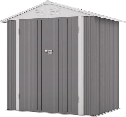 Patiowell 6x4 FT Outdoor Storage Shed, Metal Outdoor Sheds - Image 2