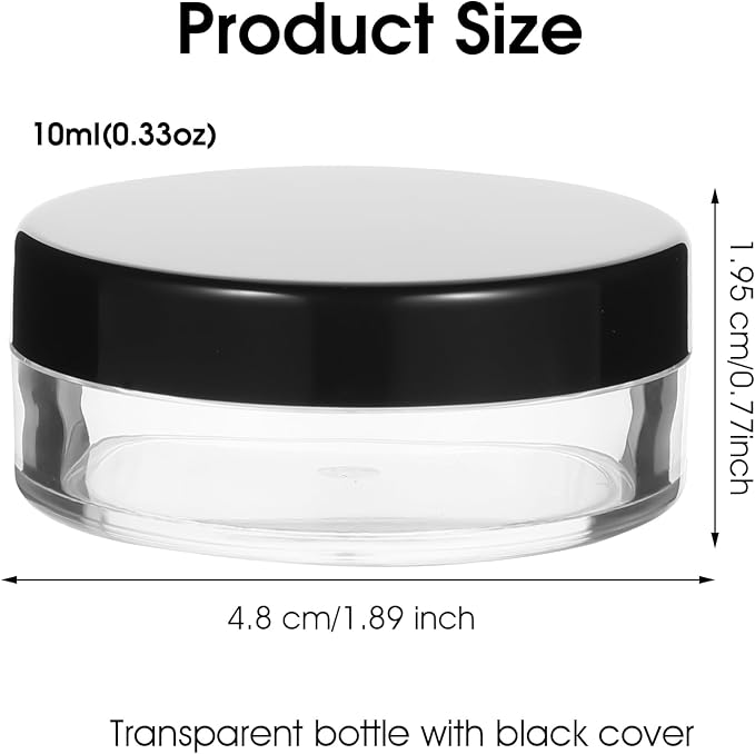 6pcs 10ml/0.34oz Refillable Loose Powder Containers Plastic Empty Travel Small - Image 2