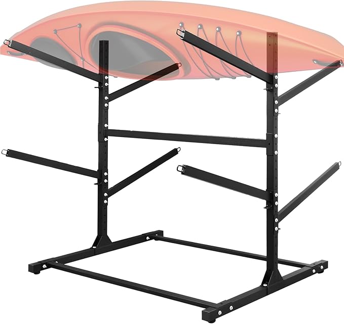 Adjustable Kayak Storage Rack, Freestanding Sup Storage Stand, Weatherproof by TPHUC