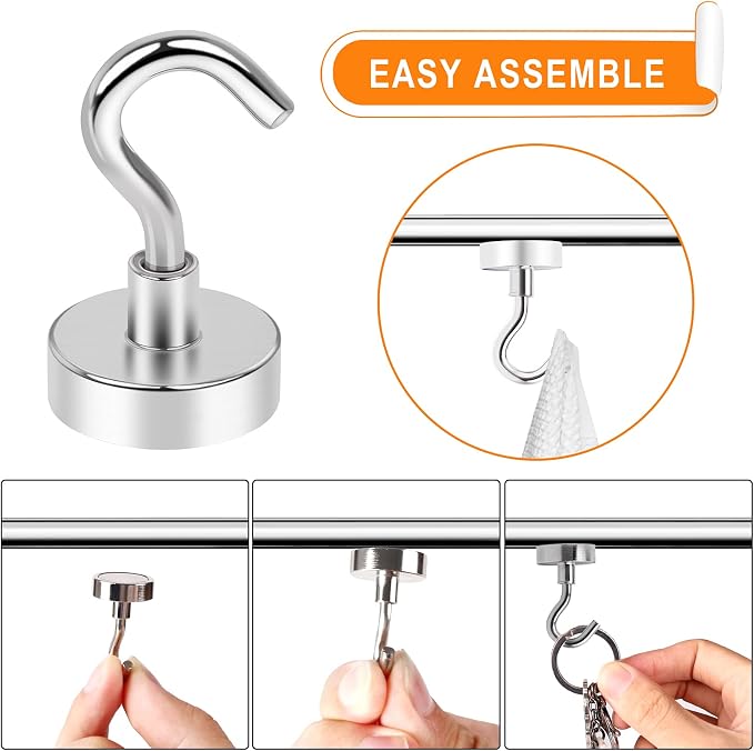 MIKEDE Magnetic Hooks Heavy Duty, 30Lbs Neodymium Magnets - Image 5