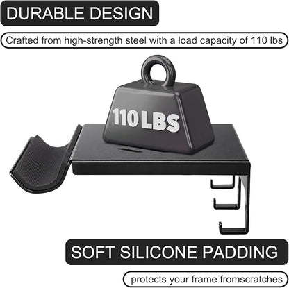 2 Pack Bike Wall Mount Rack Horizontal Indoor Bike Storage Garage Heavy Duty - Image 5