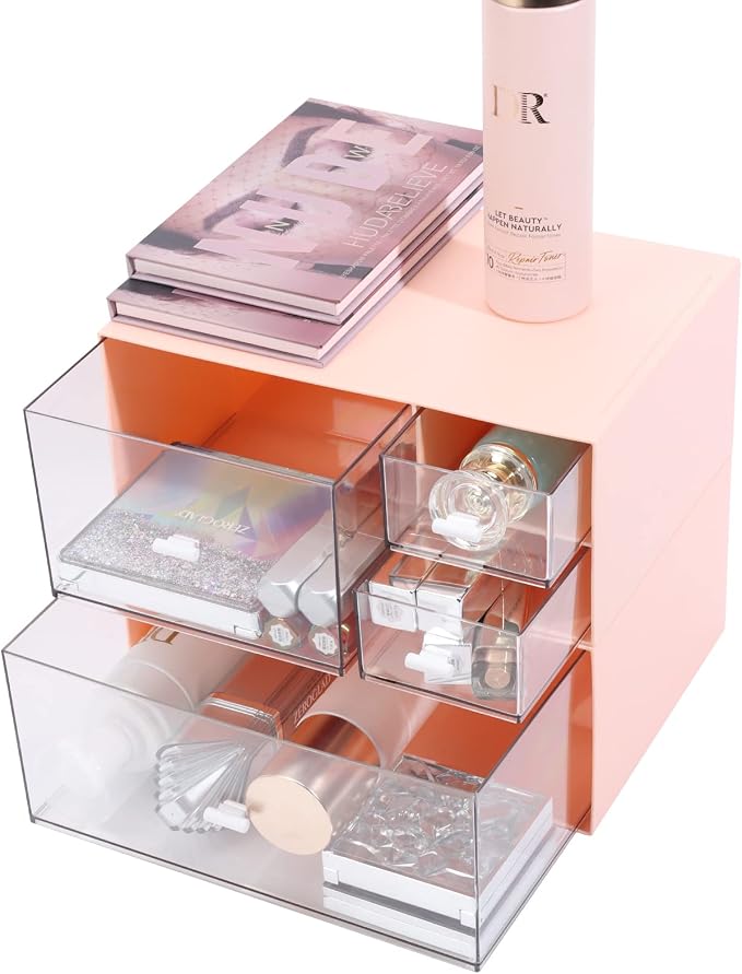 Desktop Stackable Storage with 1 Deep Drawer, Stackable Plastic Storage Drawer - Image 6