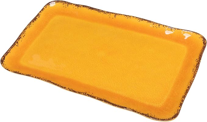 LEHAHA Melamine Farmhouse Rectangular Serving Platter Sets, 17.5" x 10" Large - Image 2