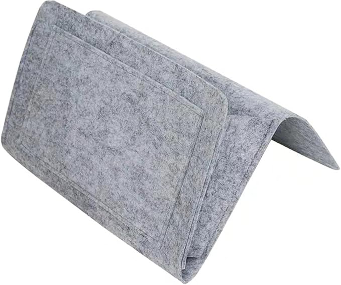 Bringsine 5 Pockets Bedside Caddy, Felt Bed Storage Organizer Hanging Bag Holder - Image 2
