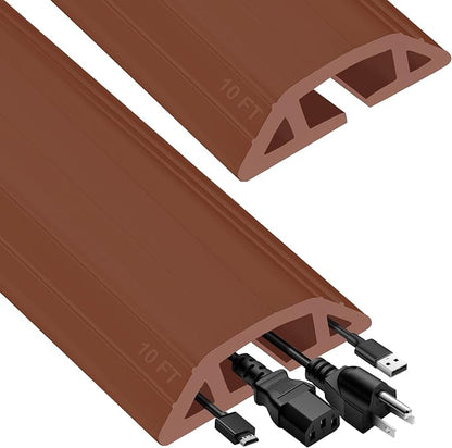 MYFAMIREA 20FT Floor Cord Cover Heavy Duty Cable Cover Protector 3 Channels by MYFAMIREA