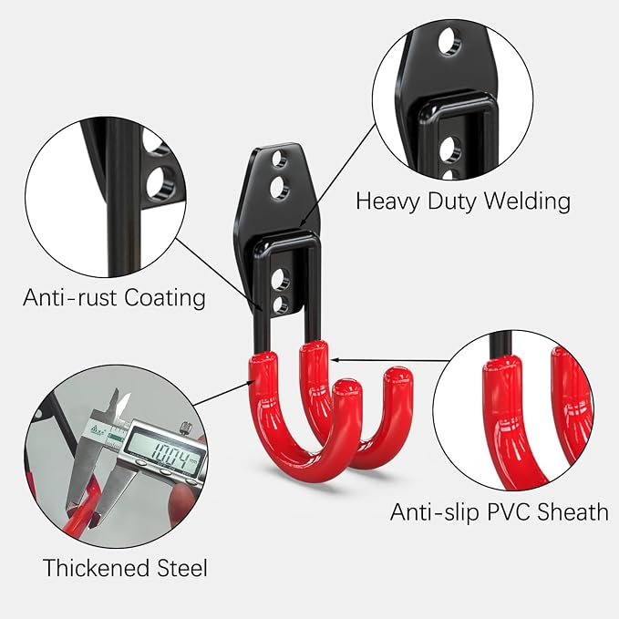 3-H Garage Wall Hooks 10 Pack, Garage Hooks Heavy Duty - Image 3