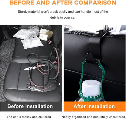 povtii 4PCS Car Seat Headrest Hook, Auto Back Seat Hanging Storage Organizer - Image 6