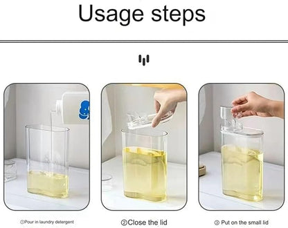 Clear Laundry Detergent Dispenser Container, Double Sealed Storage Tank - Image 7