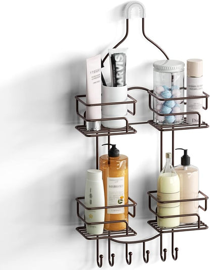 SRIWATANA Shower Caddy Organizer Hanging Over Head, Bathroom Shower Rack Hanger by SRIWATANA