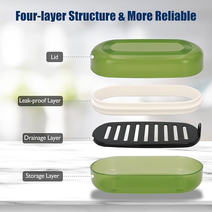 Shampoo Bar Holder Travel Case for Two Bars – Compatible - Image 5