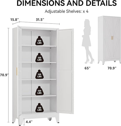 COFaR 71" Metal Pantry Cabinet - Image 2