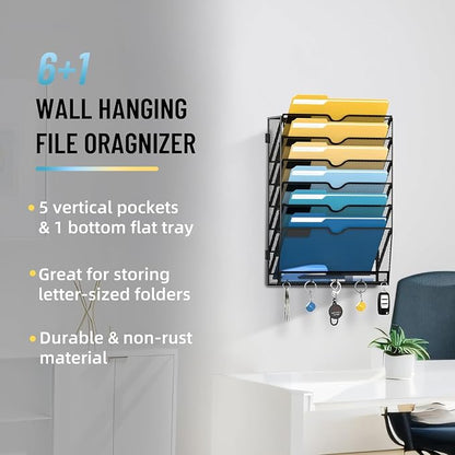 SUPEASY 7-Tier Wall File Holder Organizer - Image 2