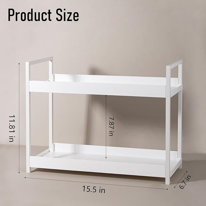 Bathroom Counter Organizer 2 Tier Vanity Storage Countertop Shelf Makeup - Image 7