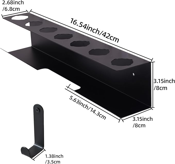 Curling Iron Holder, Flat Iron Holder Wall Mount, Stainless Steel Hair Tool - Image 6
