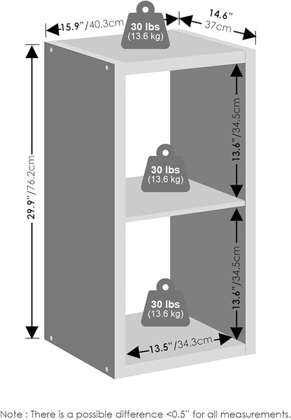 Furinno Cubic Closet Organizers and Storage, 2-Cube Closet Organizer, Open - Image 2