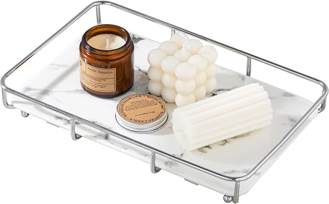 Vanity Tray Makeup Organizer Cosmetics Storage Bathroom Skincare Organizer - Image 5