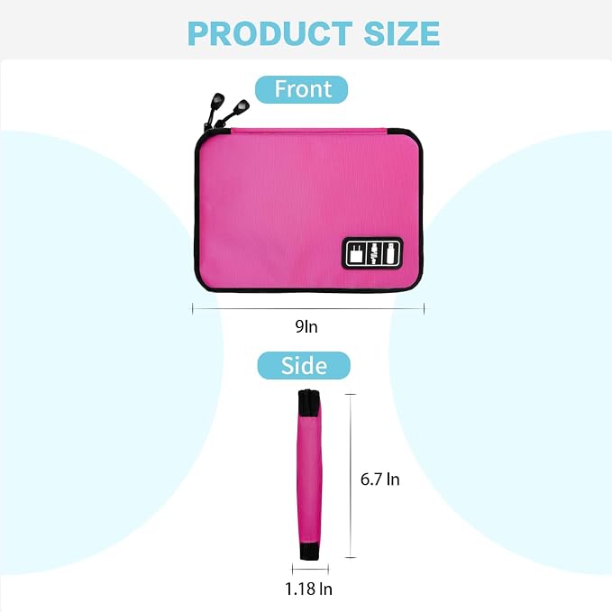 Lcsmaokin Electronics Travel Organizer, Portable Waterproof Electronic Travel - Image 3