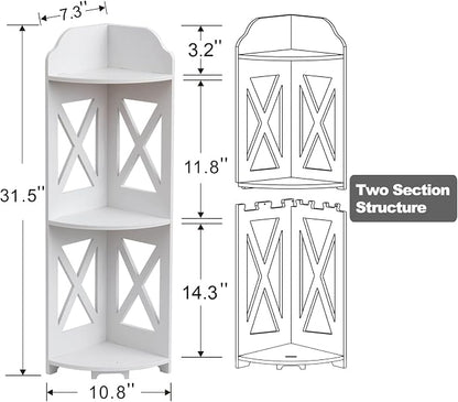 J JINXIAMU Corner Shelf Stand, Storage Organizer Great - Image 2