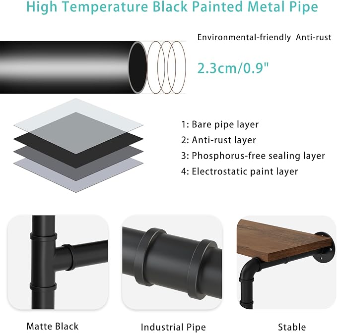 Yawinhe Industrial Pipe Clothes Rack - Image 6