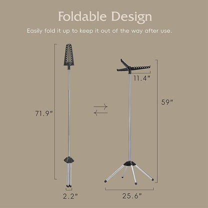 Beaudaily Clothes Drying Rack, Foldable Laundry Drying Rack, Indoor 59-Inch - Image 7