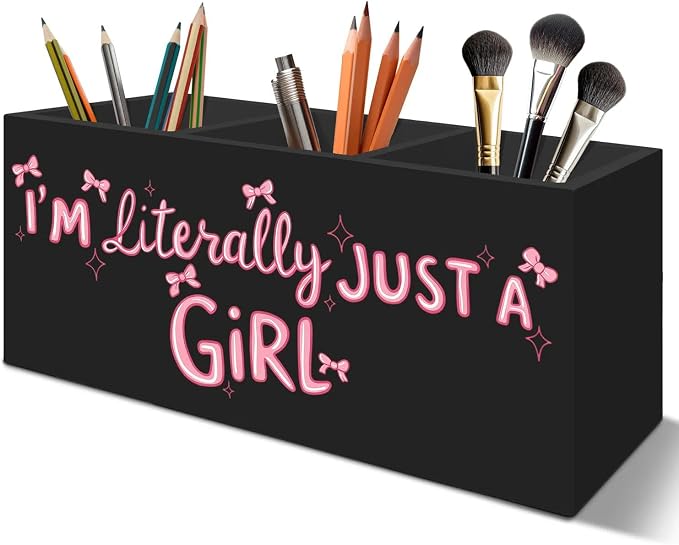 Coquette Pink Bow Pen Pencil Holder Organizer by Unknown