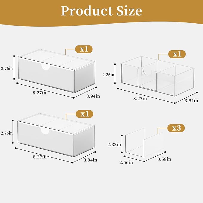 3 Tier Medicine Cabinet Organizer and Storage, Stackable Bathroom Medicine - Image 2