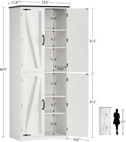 TEENFON Tall Pantry Cabinet, Kitchen Cabinet - Image 2