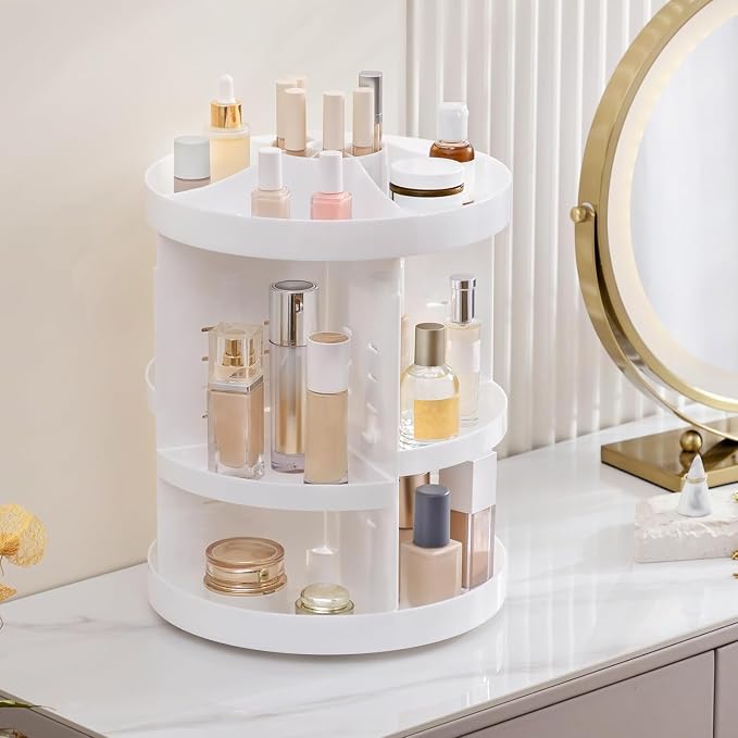 HBlife Extra Large 360 Rotating Makeup Organizer Adjustable Carousel Large - Image 7