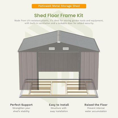 Patiowell 10 x 12 FT Metal Storage Shed - Image 2