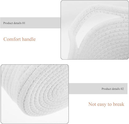 BESPORTBLE 2pcs Small Woven Cotton Rope Baskets - Image 3