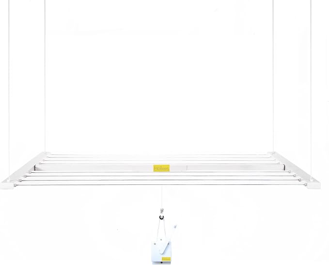 Ceiling Mounted Pulley Drying Rack – Aluminum Clothesline - Image 9