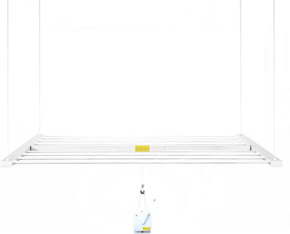 Ceiling Mounted Pulley Drying Rack – Medium Aluminum Clothesline - Image 9