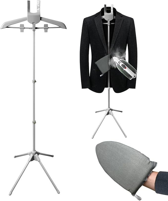 Garment Steamer Hanger with Ironing Glove, Portable Steamer Rack by Unknown