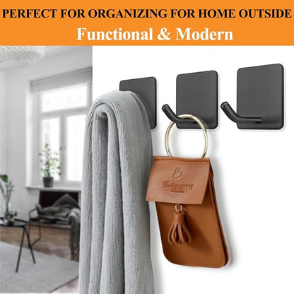 FOTYRIG Adhesive Towel Hooks No Drill Wall Hooks Stick on Wall Hangers Shower - Image 6