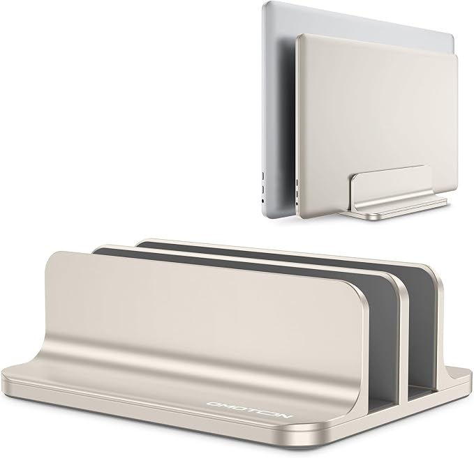 OMOTON Vertical Laptop Stand, Desktop Aluminum Mac Book Stand by OMOTON