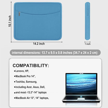 14 inch Laptop Sleeve Case, Shockproof Protective Laptop Cover Briefcase - Image 4