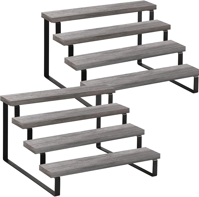 YINMIT Wooden Display Riser Stand, Tiered Perfume and Cologne Organizer Stand by YINMIT