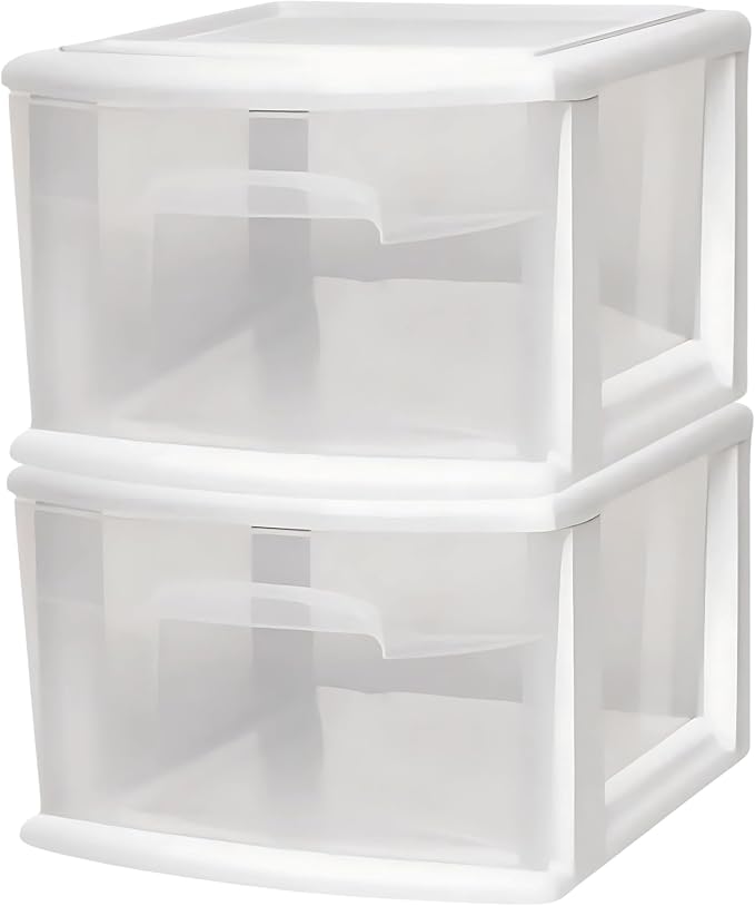 HOMZ 1 Drawer Storage Cart, Medium Plastic Container, 2 Pack | 14.25" Wide - Image 9