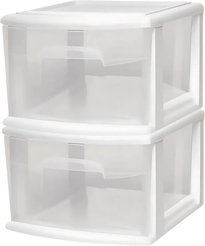 HOMZ 1 Drawer Storage Cart, Medium Plastic Container, 2 Pack | 14.25" Wide - Image 9