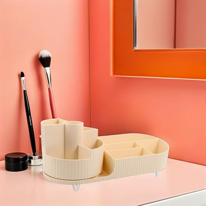 Rotating Makeup Organizer Set for Vanity – Large Capacity Cosmetic and Skincare - Image 9