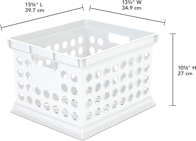 Sterilite Stackable Plastic Storage Crate Bin Organizer File Box - Image 2