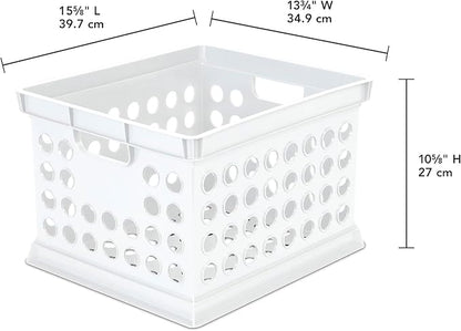 Sterilite Stackable Plastic Storage Crate Bin Organizer File Box - Image 2