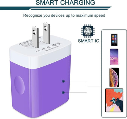 USB Wall Charger, Charging Block, AILKIN 2-Pack 4.8A/5V 4 Port USB Plug | - Image 3