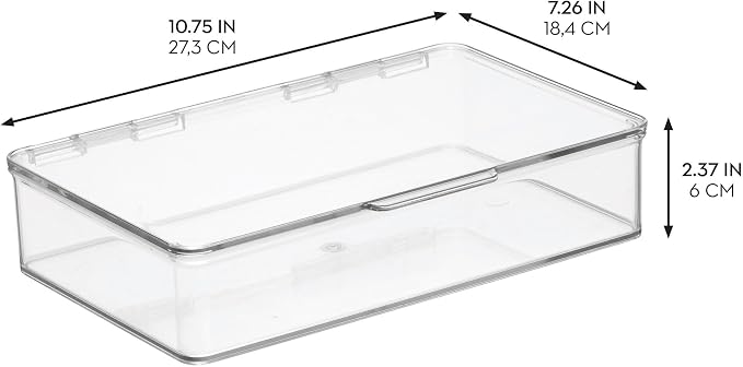 iDesign Plastic Stackable Hinged-Lid Storage Box - Image 3